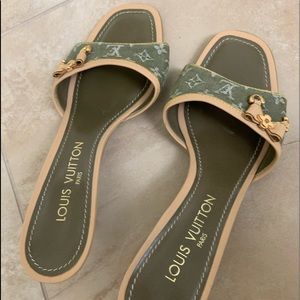 Louis Vuitton Denim Monogramed sandals